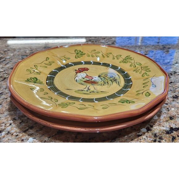 Cocorico Luncheon / Decorator Plates 8 3/4"" Rooster (Set Of 2) - Picture 10 of 16